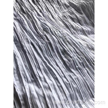 Polyester White Bleach Crimped Fabric